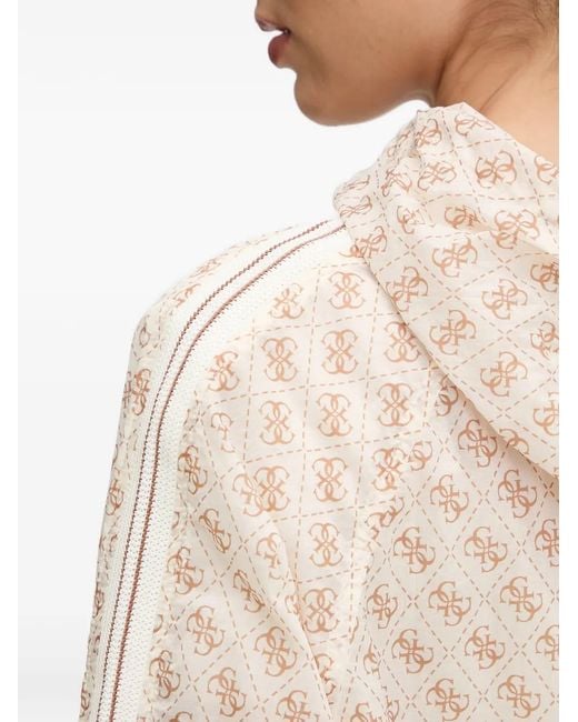 Guess Natural Patterned Hooded Jacket
