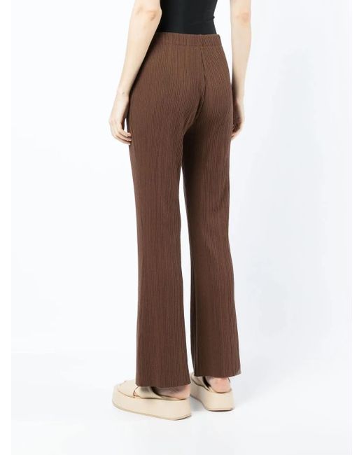 Vince Brown Elasticated Ribbed Trousers
