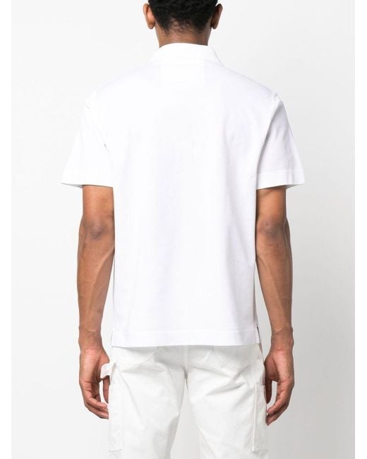 Givenchy White Half-zip Cotton Polo Top for men