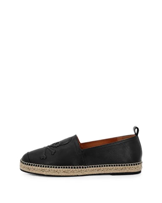 Philipp Plein Black Espadrilles En Cuir Nappa for men