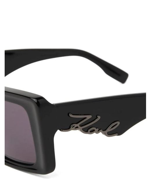 Karl Lagerfeld Black Cut-Out Signature Sunglasses