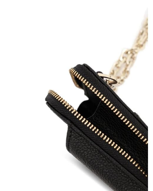 Patrizia Pepe Black Pochette De Téléphone À Bandoulière Chaine