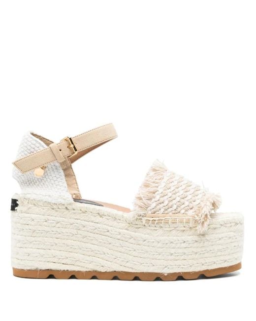 Stella McCartney Natural Gaia Jacquard Webbing And Alter Suede Espadrilles