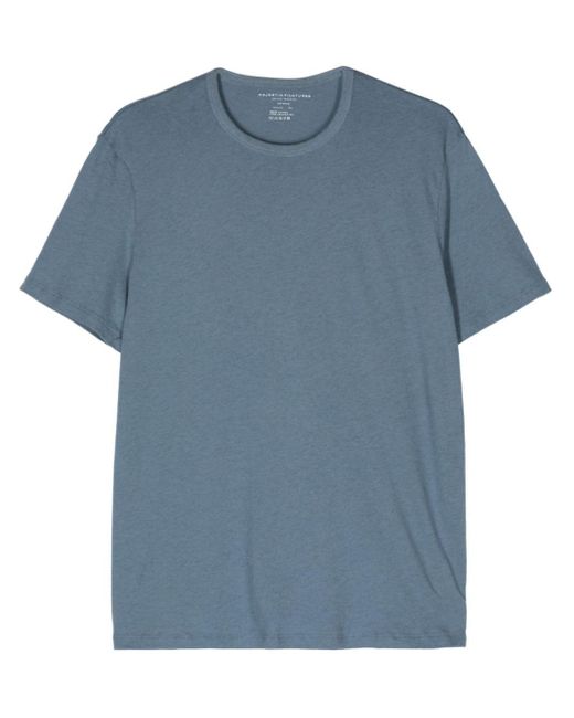 Majestic Filatures Blue Crew-neck Jersey T-shirt for men