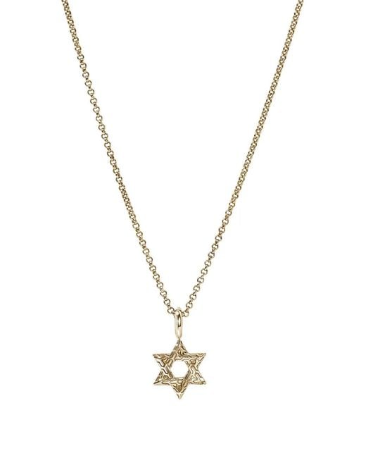 John Hardy Metallic 14K Jh Essential Star Of David Necklace