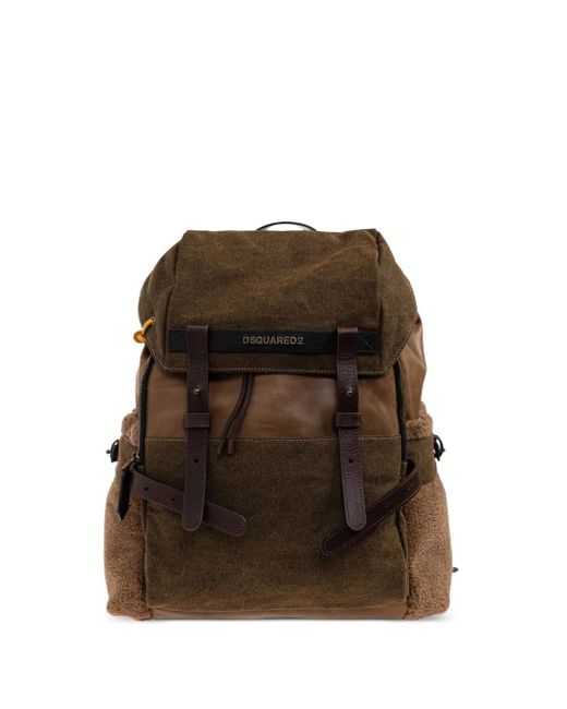 メンズ DSquared² Canadian レザートリム バックパック Brown