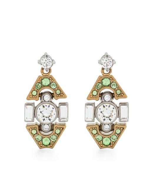 Miu Miu Metallic Crystal-Embellished Earrings