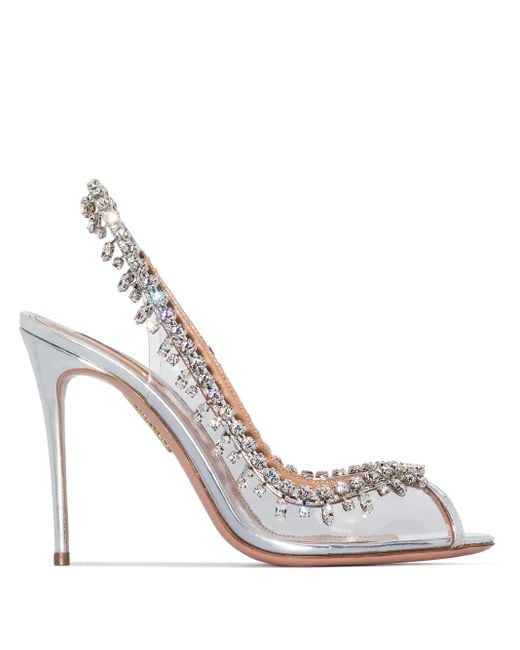 Aquazzura White Temptation Sandals