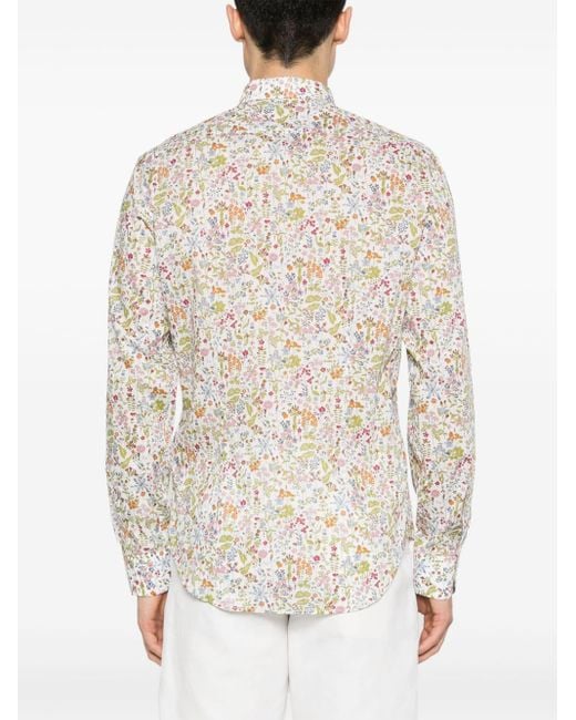 Paul Smith Natural Floral-print Shirt for men