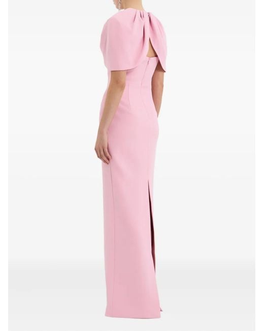 Rebecca Vallance Pink Xena Abendkleid Mit Schlüssellochausschnitt