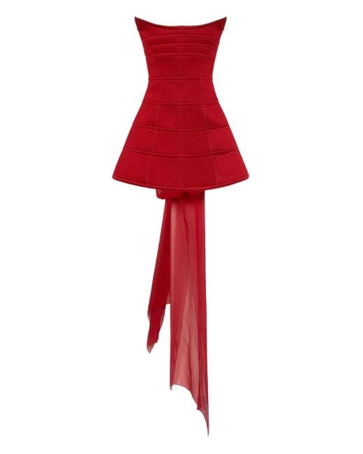Blumarine ストラップレス ミニドレス Red