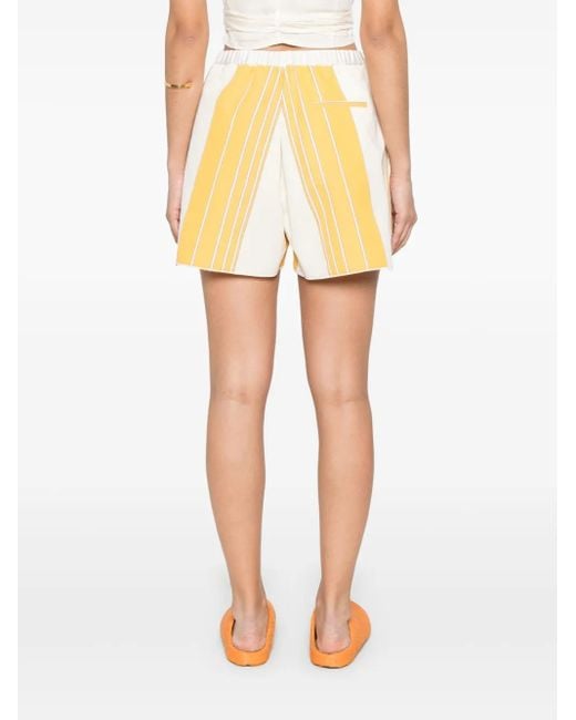 Pantalones cortos a rayas Forte Forte de color Yellow