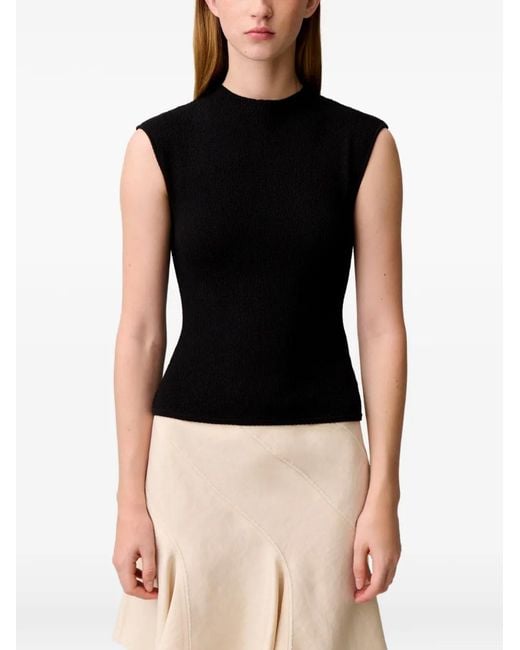 Débardeur En Maille À Col Montant Claudie Pierlot en coloris Black