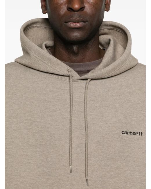 Carhartt Gray Alda Logo-Embroidered Hoodie for men