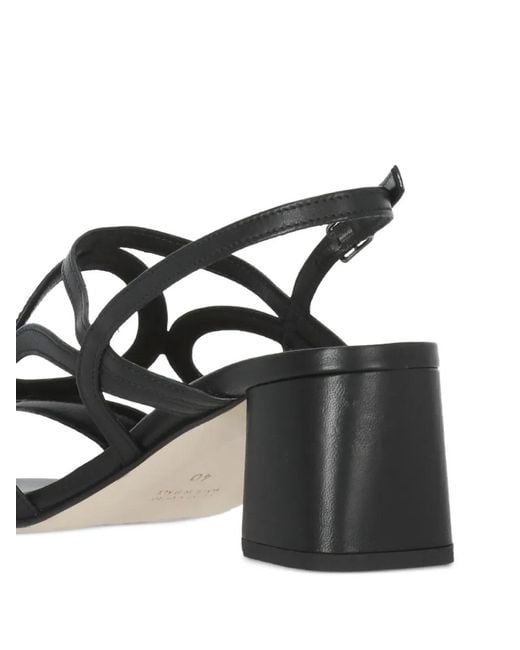 Julie Dee White Leather Heeled Sandals