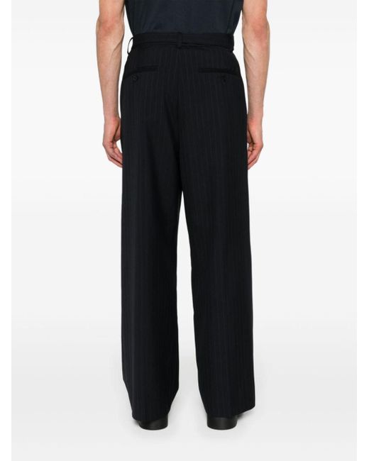 Sacai Black Pinstripe-pattern Trousers for men