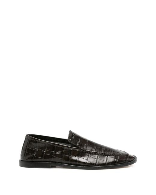Alysi White Loafer Mit Kroko-Effekt