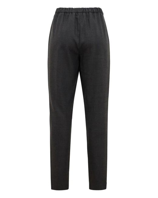 Herno Black Pleated Trousers