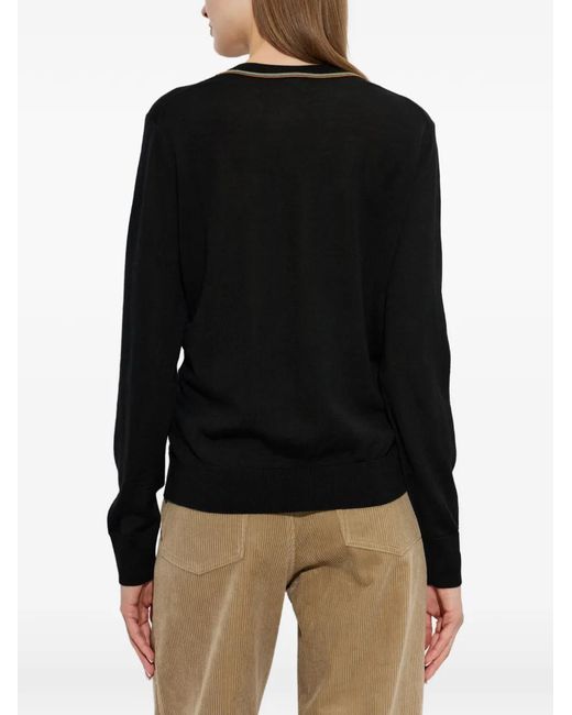 Paul Smith Black Artist Stripe Crew-Neck Sweater