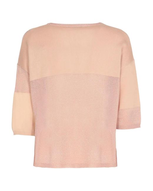 Kangra Natural Lurex-Pattern Blouse
