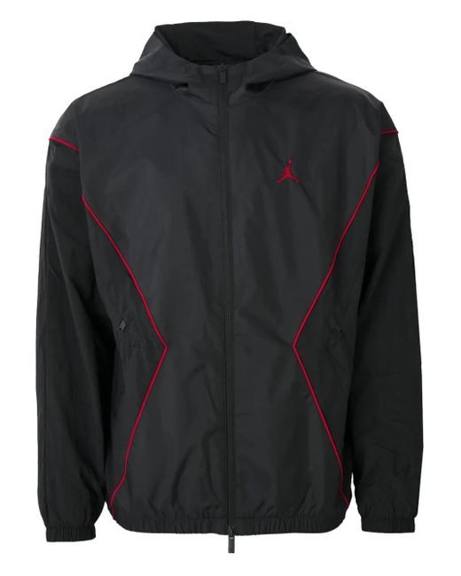 Nike Men's Black Logo-Embroidered Jacket