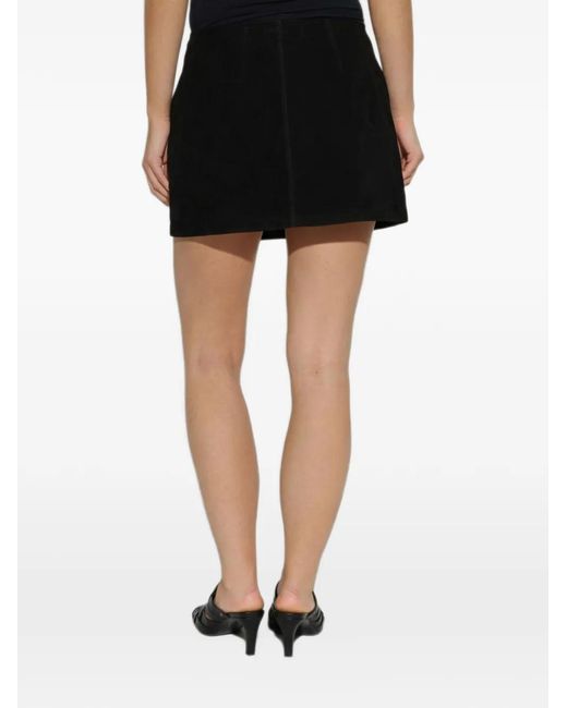 By Malene Birger Black Nola Suede Mini Skirt