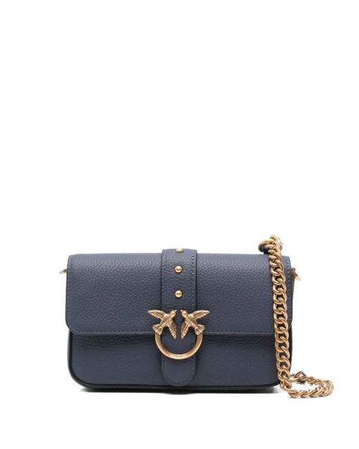 Pinko Blue Love Birds Clasp Cross Body Bag