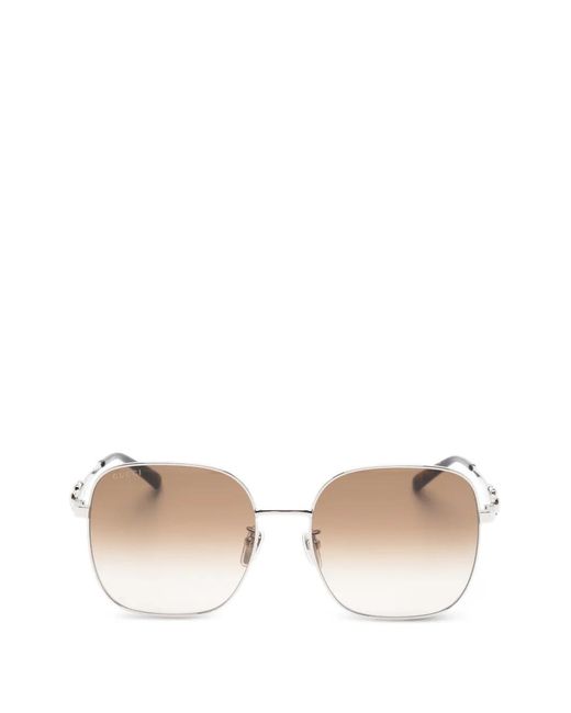 Gucci Natural Geometric-Frame Sunglasses