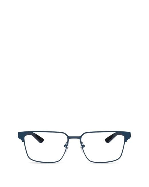 Prada Linea Rossa White Geometric-Frame Glasses