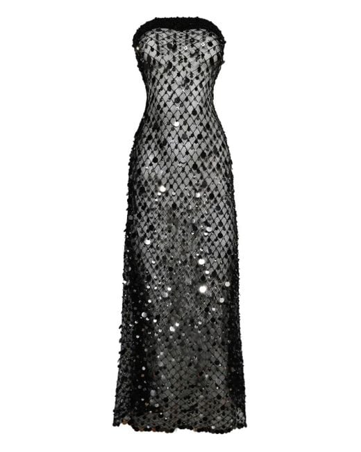 Abito Midi Con Paillettes di Roberta Einer in Black
