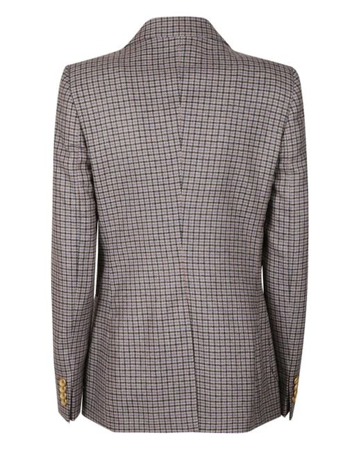 Tagliatore Brown Checked Single-Breasted Blazer