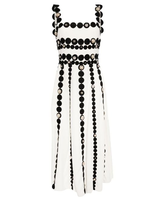 Elie Saab Black Crystal-embellished Cady Dress