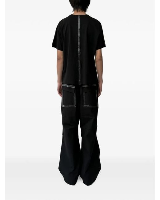 SAN263-1 Black Taped-Pockets Belt Trousers for men