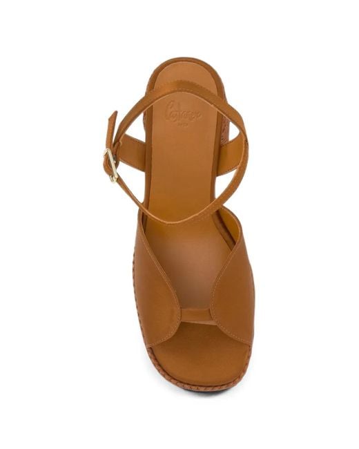 Castaner Brown Fede Platform Sandals