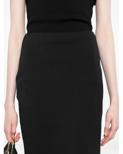 House of Dagmar Black Stretch Midi Skirt