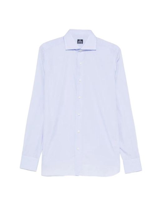 Truzzi White Spread-Collar Button-Up Shirt for men