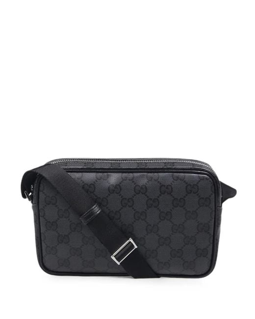Gucci Black Mini Gg Supreme Messenger Bag for men