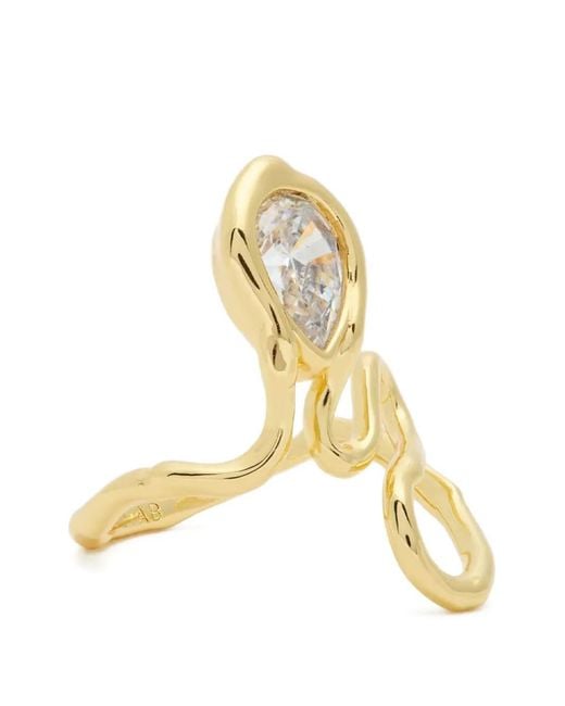 Alexis Metallic Crystal-Embellished Sculptural Ring