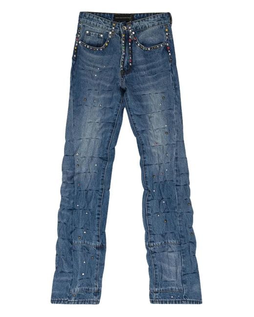 Who Decides War Blue Studded Jeans for men