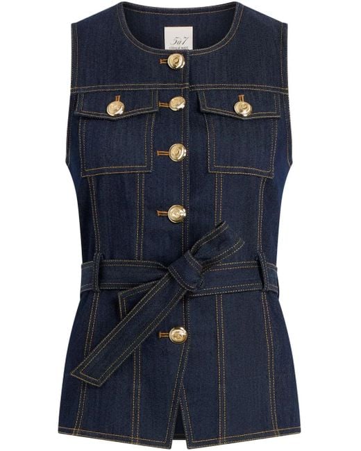 Cinq À Sept Blue Denim Reene Vest