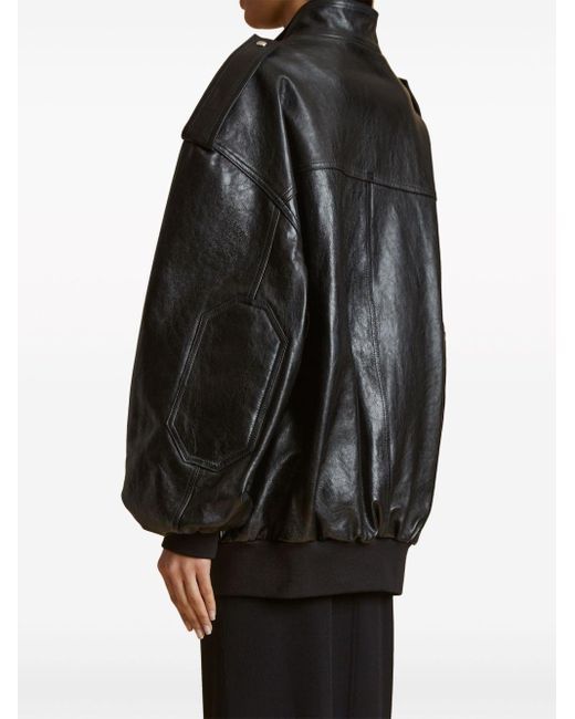 Khaite Black Farris Leather Jacket