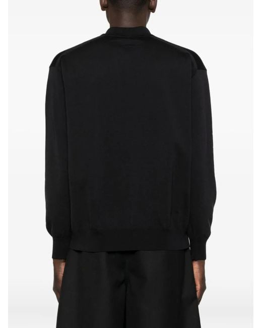 Comme des Garçons Men's Black Long-Sleeved Polo Shirt