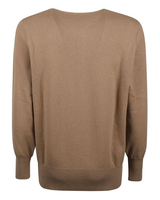 Lardini Brown Button-Placket Sweater for men