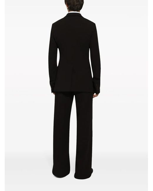 Dolce & Gabbana Black Single-Breasted Cotton-Blend Blazer for men
