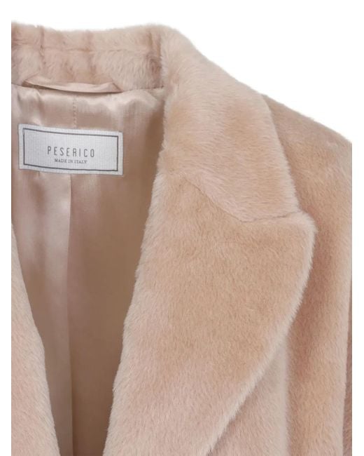 Peserico Natural Alpaca Wool Coat