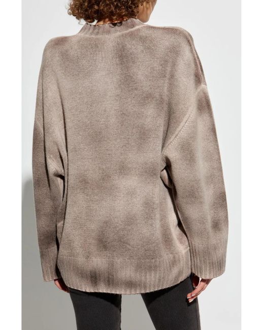 The Attico Brown Crew-Neck Sweater