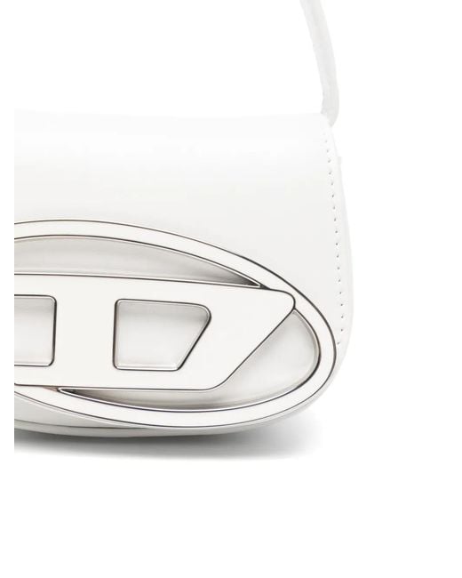 DIESEL White 1Dr Xs Mini Tote Bag With Logo Plaque