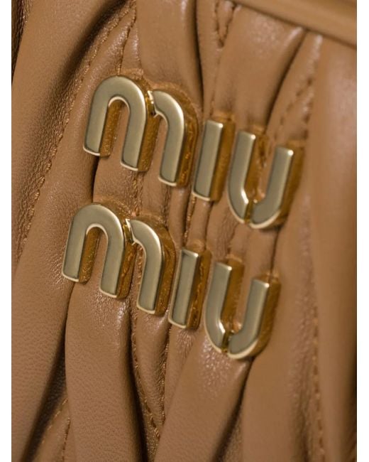 Bolso shopper Arcadie Miu Miu de color Brown