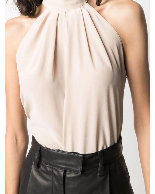 Philipp Plein Multicolor High-Neck Chiffon Top