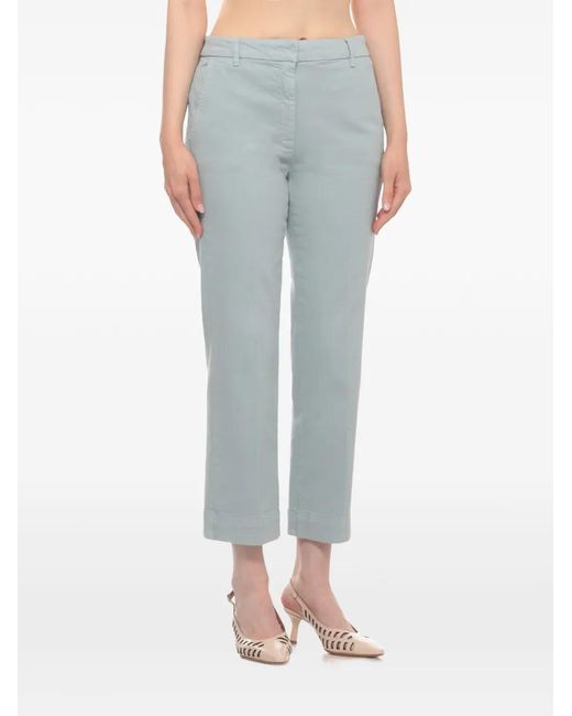 Marella Blue Mlsmaesta Logo-Patch Trousers